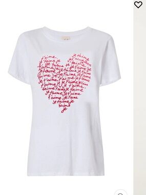 cinq a sept JE T'AIME HEART TEE
